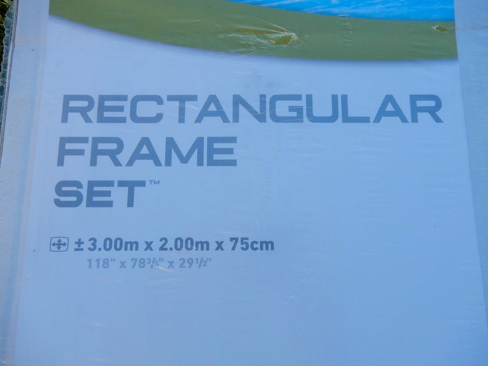 Pool RECTANGULAR FRAME SET mit Sandfilteranlage 300x200x75cm in Waldkirchen