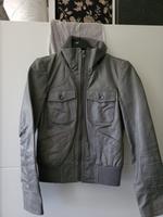 ONLY Lederjacke Jacke Leder Blouson Bomberjacke grau hellgrau Gr. Sachsen - Aue Vorschau