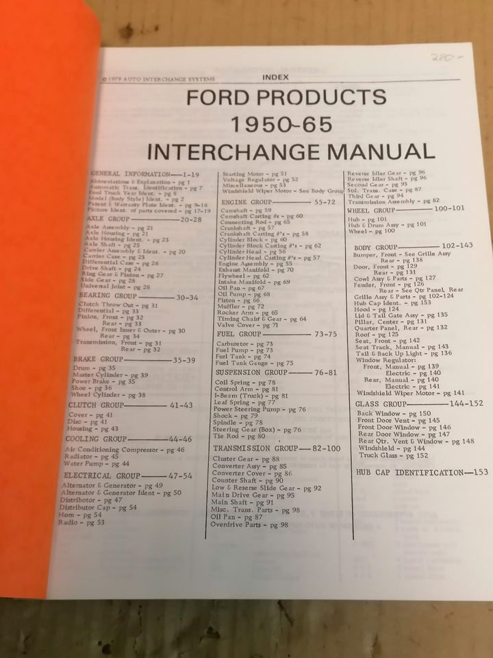 Austauschhandbuch für alle Ford-Modelle von 1950–1965 LESEN!!!! in Stolpen