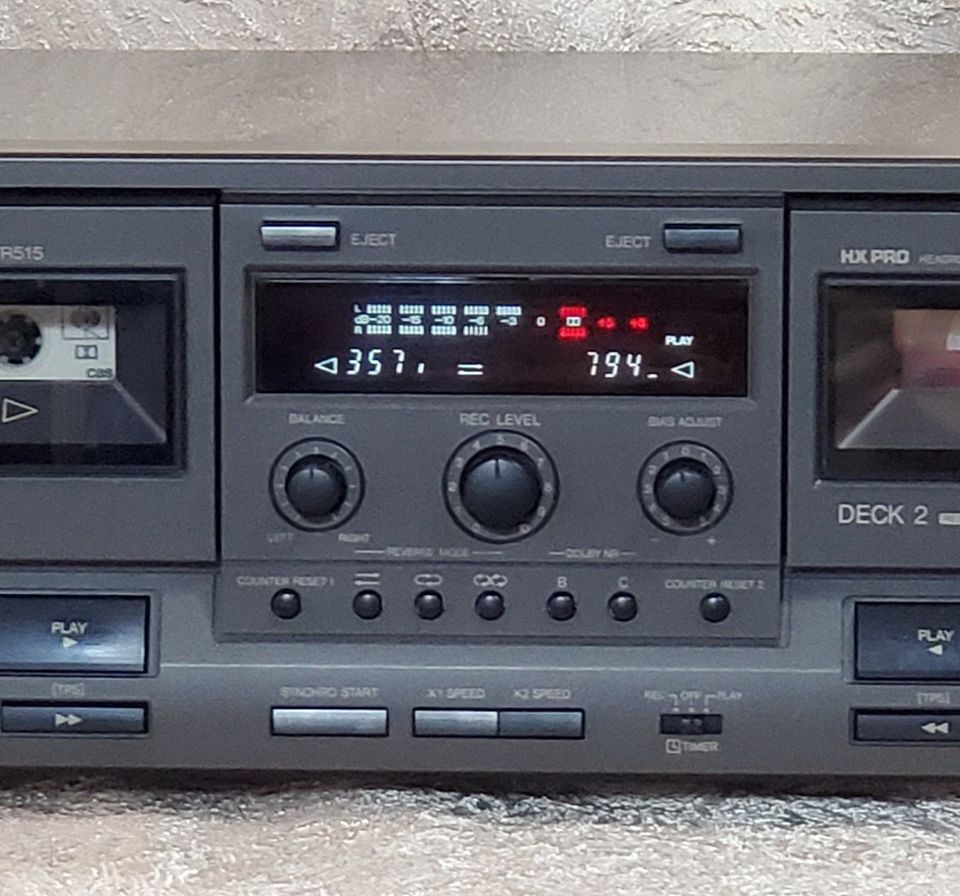 TECHNISC RS TR515 Doppeltes Cassettendeck, 2xTonköpfen m.Japan Vi in Dresden