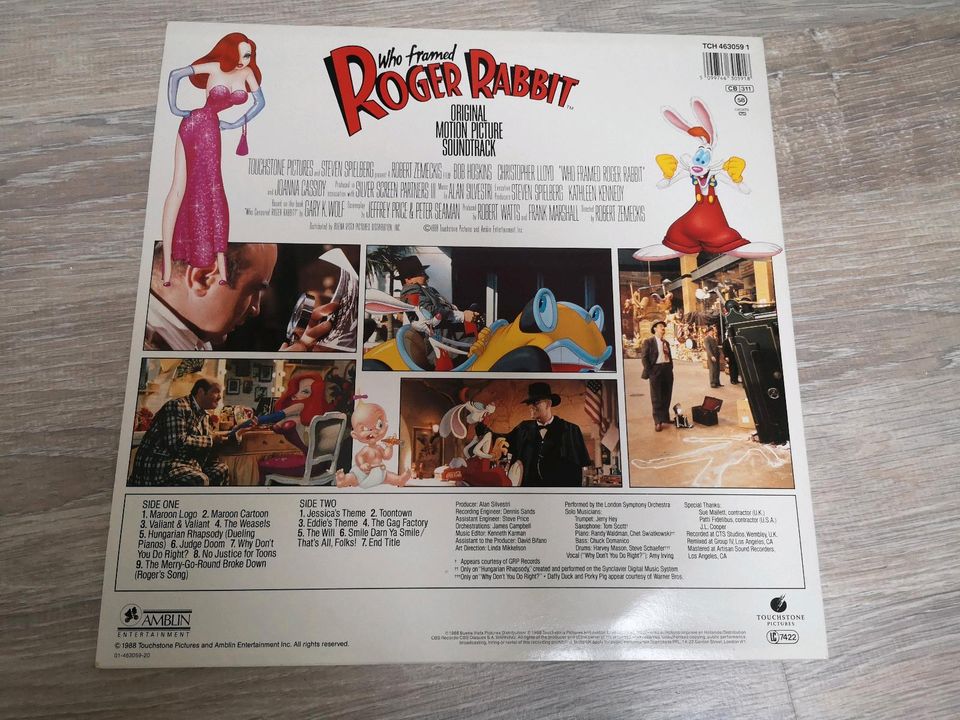 Who framed Roger Rabbit Soundtrack Vinyl/ LP/ Schallplatte 1988 in Vechta