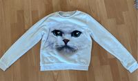 Weißer Katzen Hoddie Größe 158 Hessen - Viernheim Vorschau