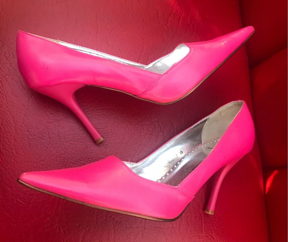 Jum Elles  tolle Leder Barbie Pumps in Pink 39 für  sexy Beine in Meine