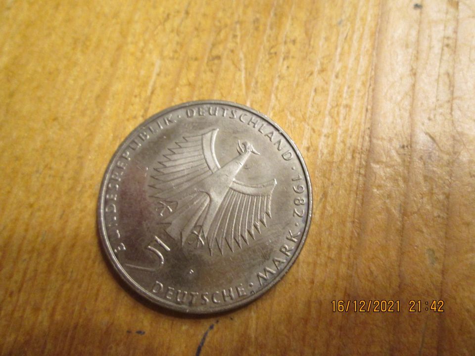 alte 5 DM Münzen 1980-1985 in Albig