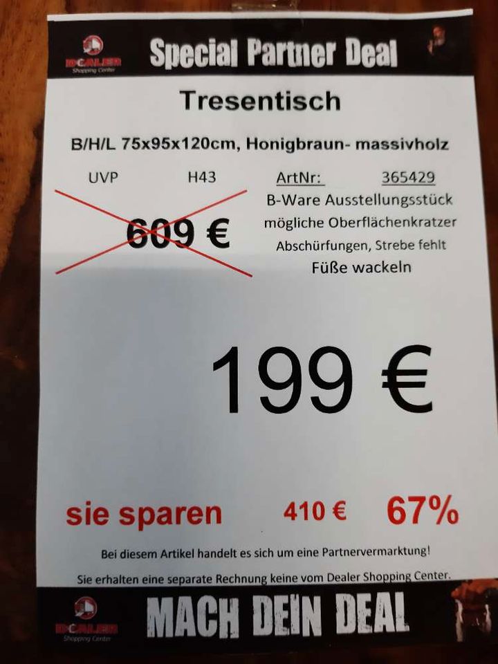 (MG) Tresentisch / Holztisch / Tisch  statt 609€ in Zeitz