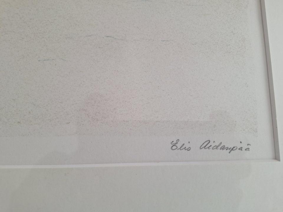 Aquarell sign., Schlitten in Lappland, 49x37cm, Rahmen 66,5x54cm in Moers