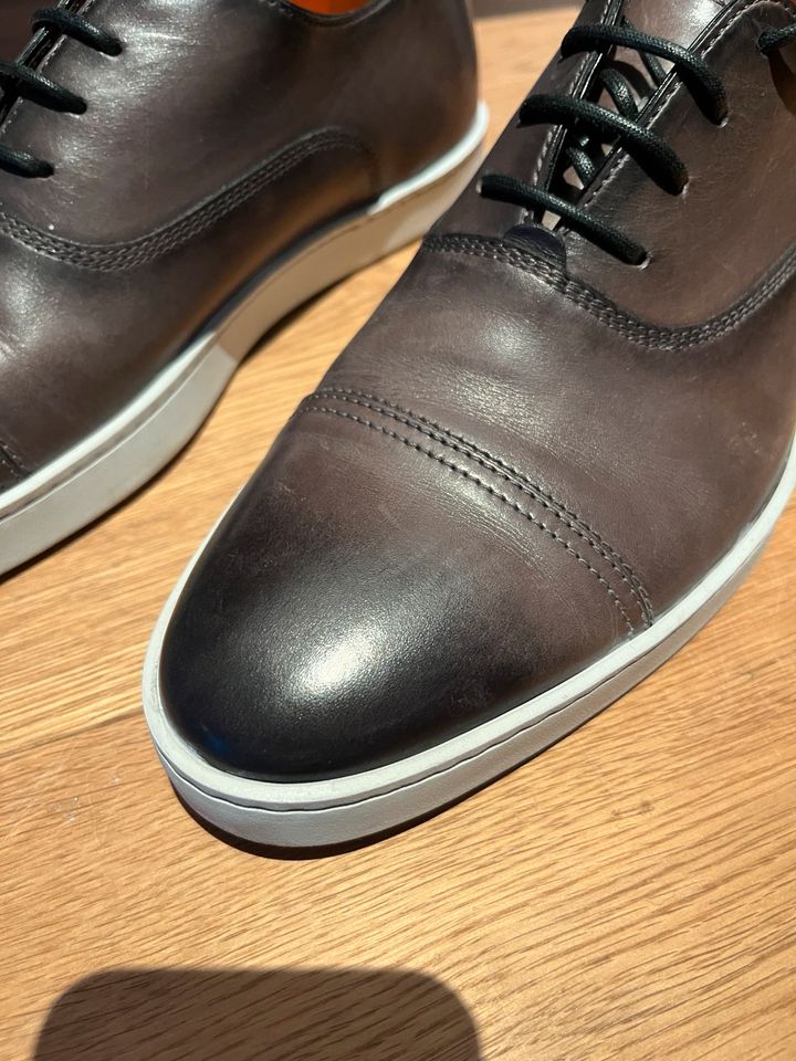 Santoni Herren Sneaker Schuhe grau braun Gr. 7 / 41 in München