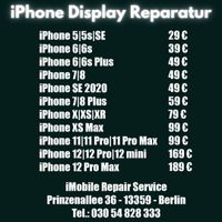✅ DISPLAY GLAS LCD REPARATUR IPHONE 12 11 PRO MAX XR XS 87 Plus ✅ Mitte - Wedding Vorschau