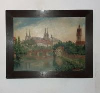 Gemälde Öl Schloss Merseburg antik - 75x58 cm Sachsen - Hainewalde Vorschau