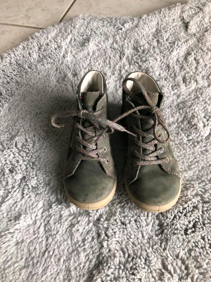 Pepino 24 Lederschuhe Halbschuhe grau pink Leder Übergang in Rednitzhembach