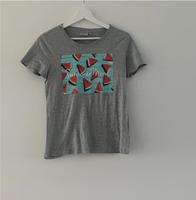 T-Shirt grau Melonenmotiv Gr S Bayern - Heroldsberg Vorschau