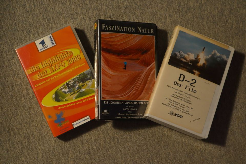 VHS Video Kassetten: EXPO 2000, Faszination Natur, D2 Mission in Stuttgart