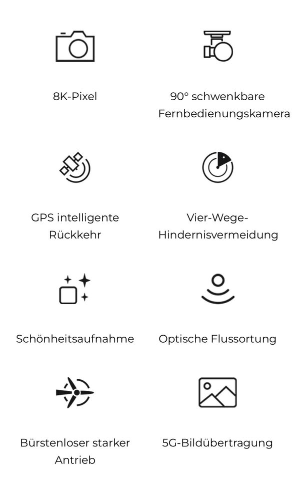 Drohne 8k, neu und ungeöffnet, GPS mit deutscher Anleitung in Contwig