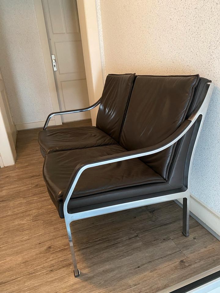 Sitzbank Lederbank Sofa Knoll Art Collection Rudolf  Glatzel 70s in Düsseldorf
