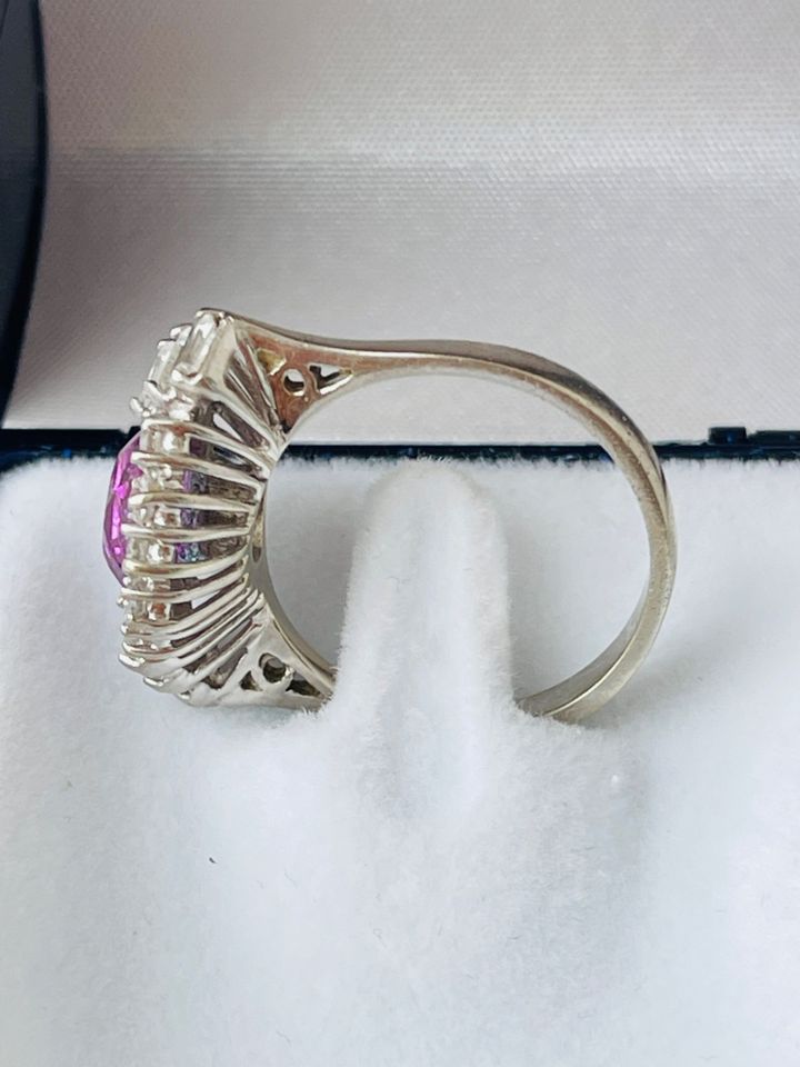Sehr schöner Rubin & Aquamarin  Ring in 750 Gold- 4,7 g in Bad Doberan