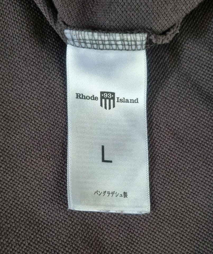 Herren Polohemd Shirt Kragen Rhode Island braun Gr. L in Ganderkesee