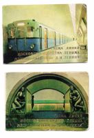 2x Netzplan Liniennetz Moskau Metro Lenin U-Bahn UdSSR CCCP Bahn Berlin - Treptow Vorschau