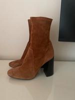 Zara Woman Stiefeletten Gr. 38 Leder Cognac braun Wandsbek - Hamburg Farmsen-Berne Vorschau