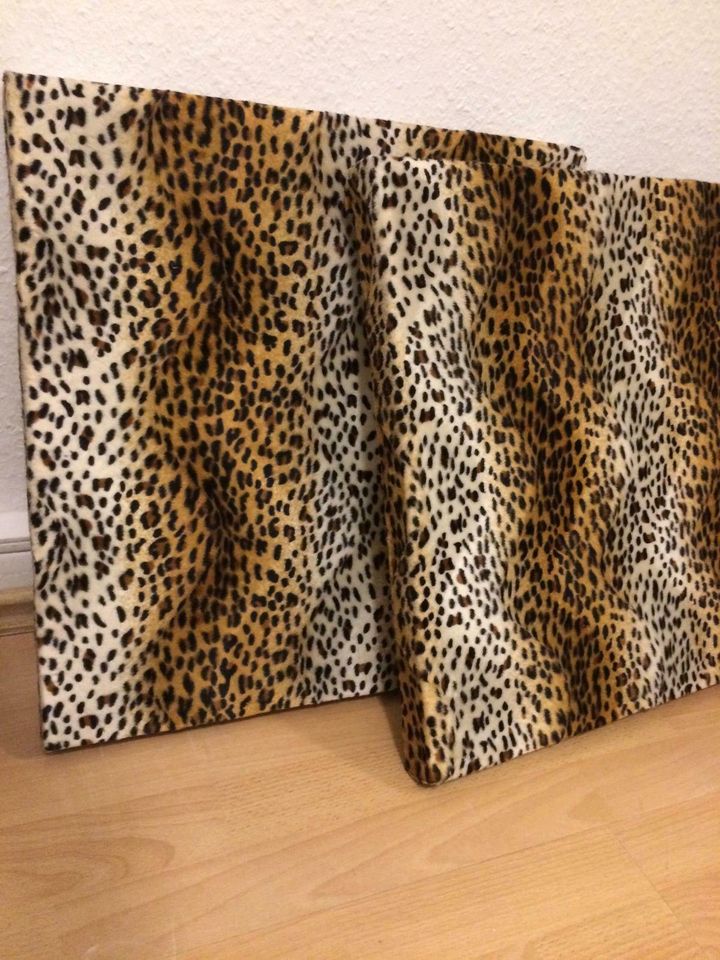 2 leoparden Muster Bilder aus Stoff in Hannover