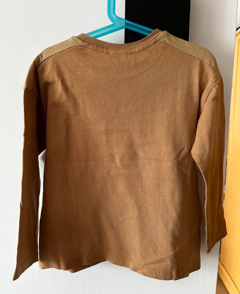 Neu Zara Shirt Longsleeve Langarm Braun Baumwolle Gr. 116 in Troisdorf