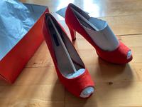 Belmondo High Heels Sandalette Gr. 39 rot Wildleder Pankow - Weissensee Vorschau