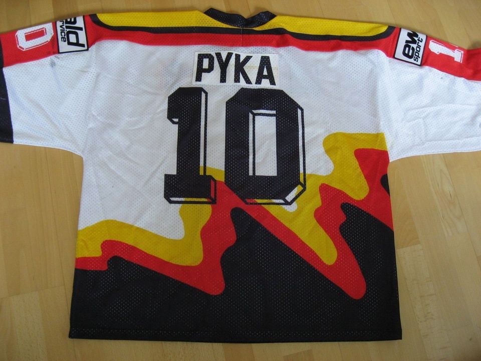 Reemt Pyka Deutschland DEB Game Worn Jersey Trikot Eishockey in Marquartstein