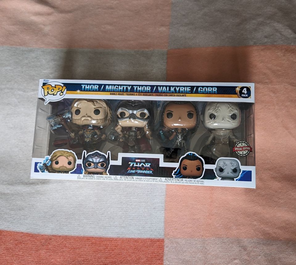 Funko Pop MARVEL 4 Pack - Thor / Mighty Thor / Valkyrie / Gorr in Essen