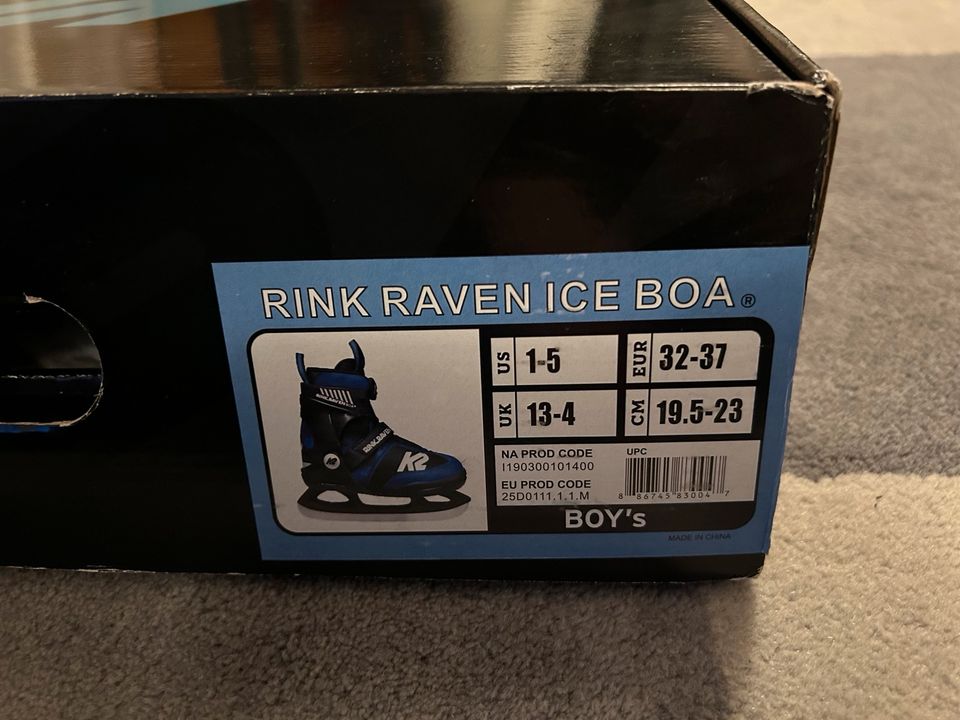 K2 Raven Ice BOA 32-37 (31-36) Schlittschuhe Zwillinge in Ahrensburg