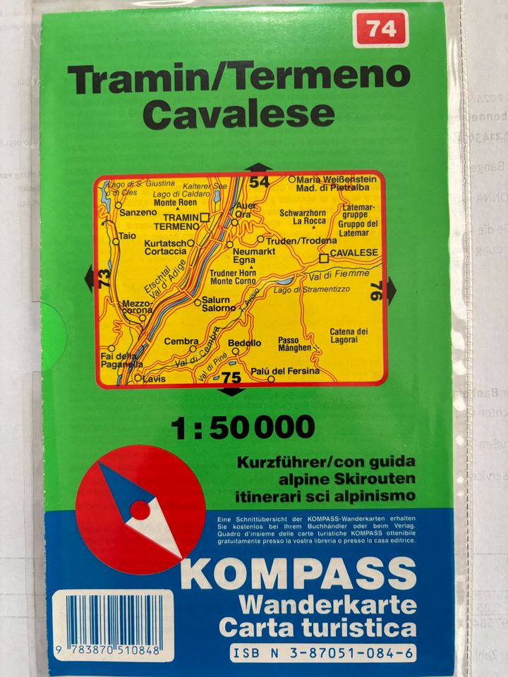 Kompass Wanderführer 074 Südtirol Tramin Cavalese in Ober-Mörlen