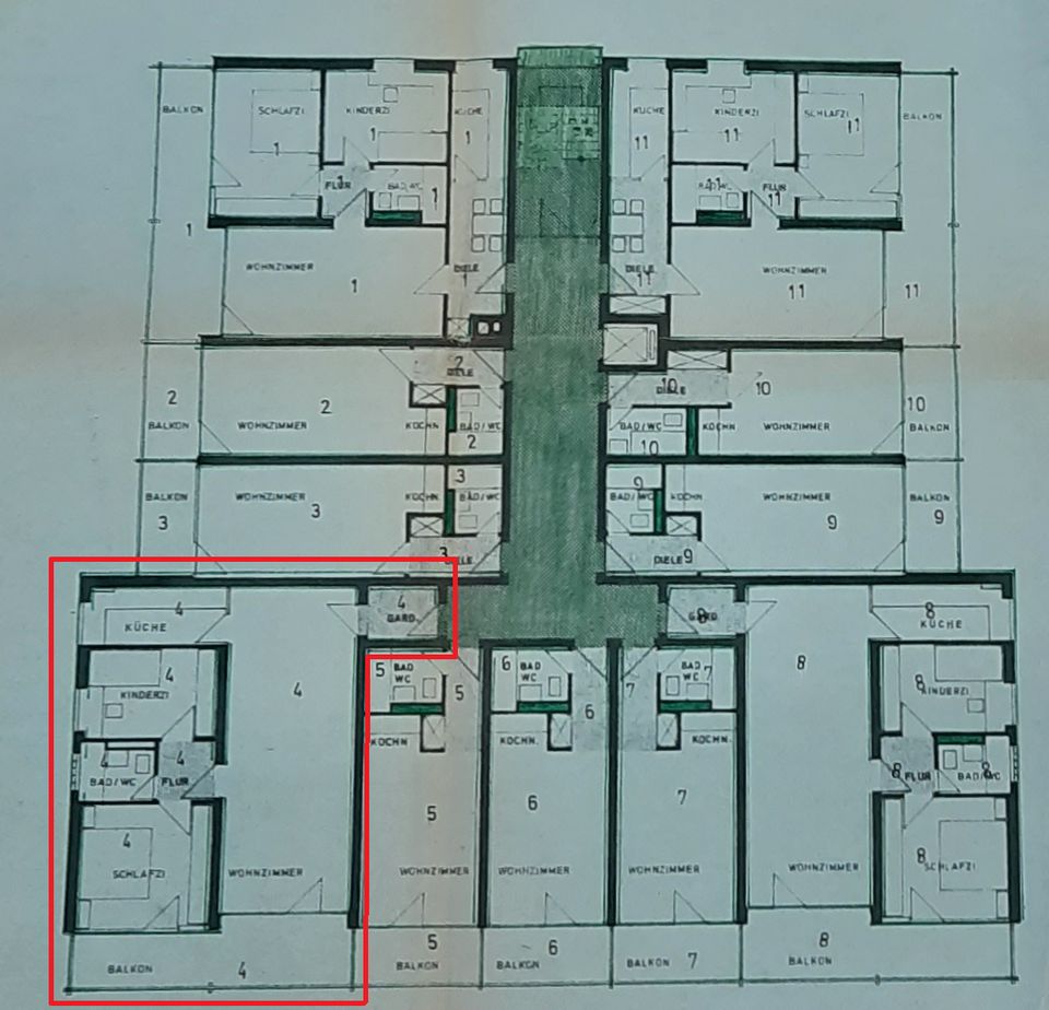 Geismar: Ruhig gelegene 3-Zimmer-Wohnung, Hochparterre, mit Fahrstuhl und 2 Balkonen in Göttingen