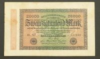 Reichsbanknote 20000 Zwanzigtausend Mark Schein 1923 Hessen - Zwingenberg Vorschau