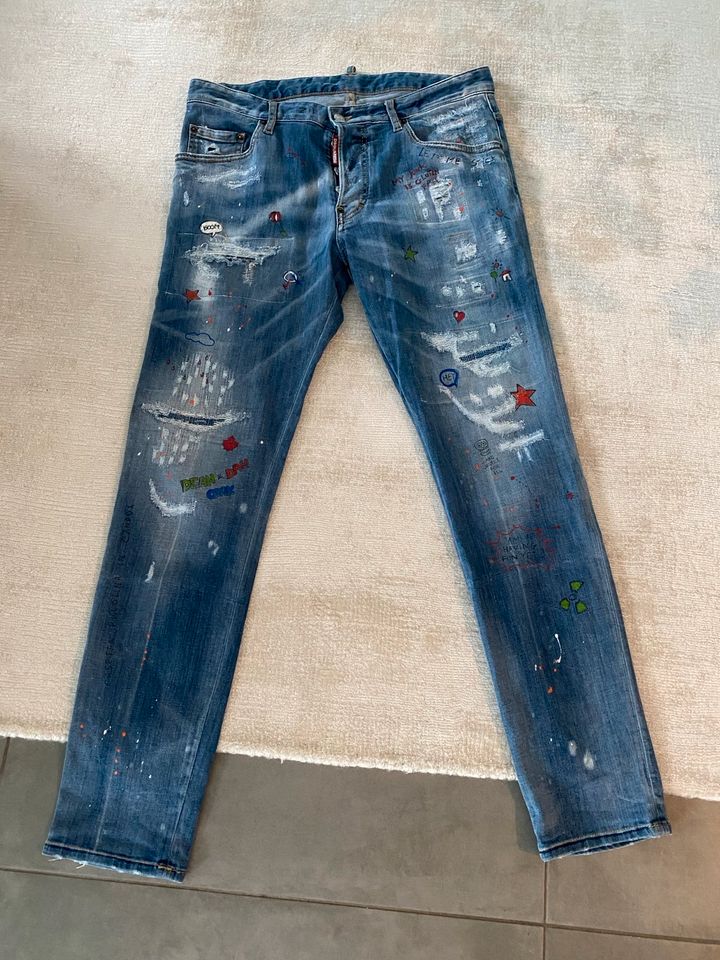 Dsquared Jeans Bunt bemalt S-M in Saarbrücken