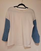 Reserved T-Shirt XL weiß mit Jeans Ärmeln Nordrhein-Westfalen - Hürth Vorschau
