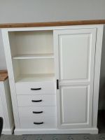 Highboard Weiß mit Balkeneiche Platte abgesetzt Breit 125 cm Nordrhein-Westfalen - Heinsberg Vorschau