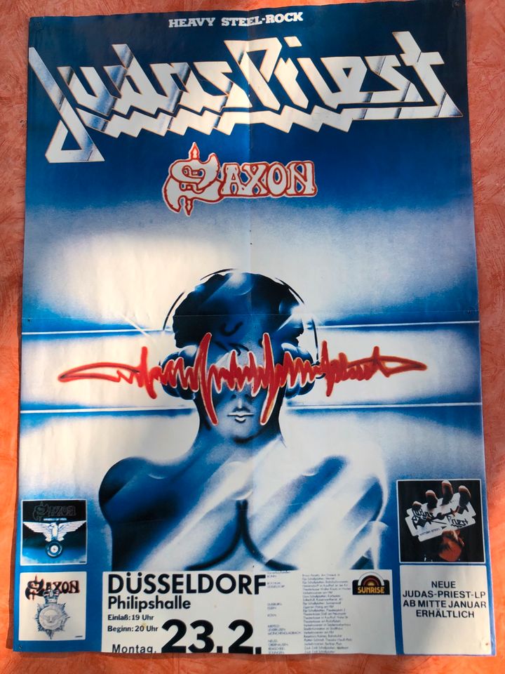 Poster Judas Priest Konzert -  03.02.1980 Düsseldorf in Frankenblick