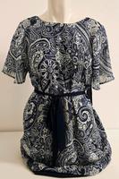 H&M kleid muster blau mit gürtel und schleife gr 40 Bayern - Neuendettelsau Vorschau