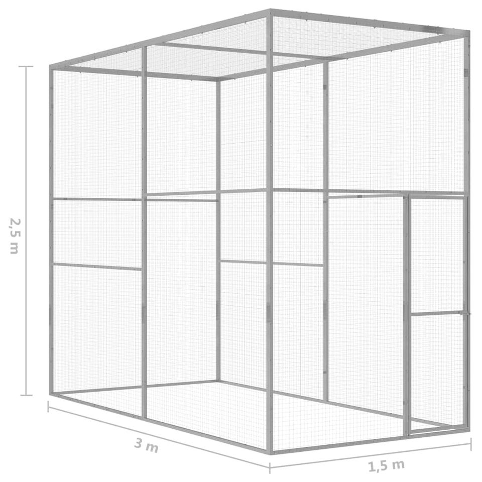 Katzenkäfig Katzenhaus Käfig 3x1,5x2,5 m Verzinkter Stahl in Bad Kissingen