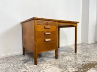 WMK Sehr schöner und sehr praktischer kleiner skandinavischer Schreibtisch aus vollem Holz mit 2 ausziehbaren Erweiterungsplatten # Arbeitstisch Desk Sekretär Kinderschreibtisch Mid-Century Vintage Friedrichshain-Kreuzberg - Friedrichshain Vorschau