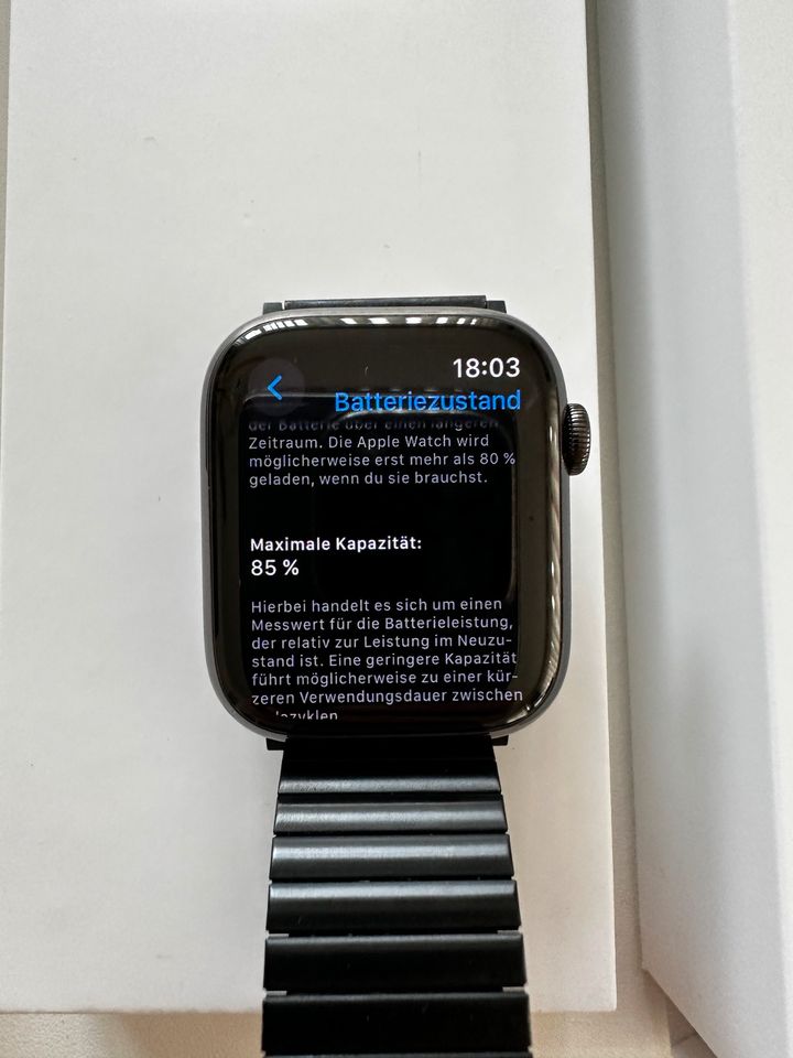 Apple Watch Edelstahl Series 7 45mm Graphit in Ostbevern