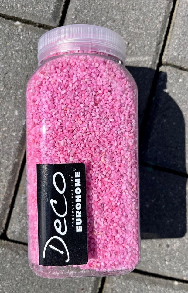 DECO Sand Perlkies Steine 650 ml GELB BRAUN FUCHSIA PINK HIMBEERE in Euskirchen