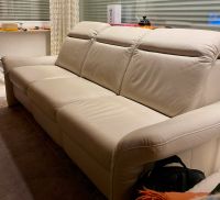 Tolles Fischer 3-Sitzer Ledersofa in beige Baden-Württemberg - Rudersberg Vorschau