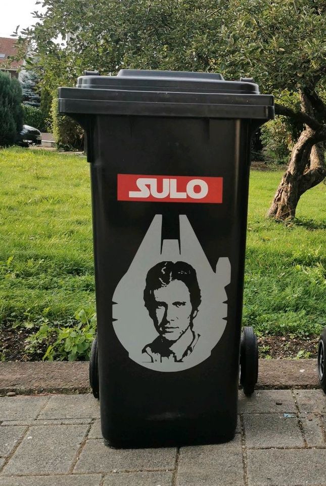 "Han Sulo" Star Wars Aufkleber für die Mülltonne in Neu Ulm