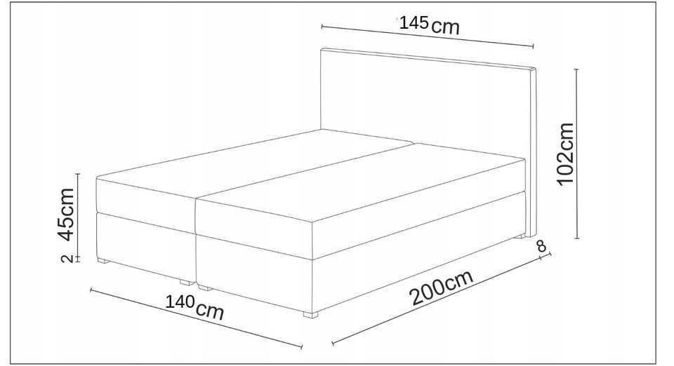 Boxspringbett Cleo 140,160,180. 2 Bettkasten.Kostenlose lieferung in München