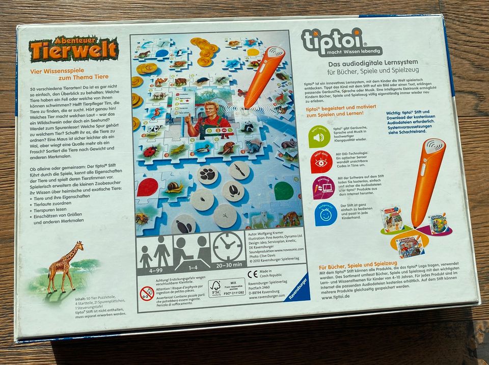 Ravensburger TipToi Puzzle Abenteuer Tierwelt 4 Wissensspiele in Geiselbach