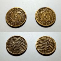 5 Reichs-/Rentenpfennig Deutsches Reich (2 Münzen: 1924) Baden-Württemberg - Ludwigsburg Vorschau