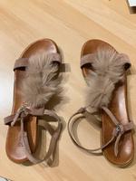 Sandalen Tamaris Größe 40 mit Fellverzierung Bayern - Mistelgau Vorschau