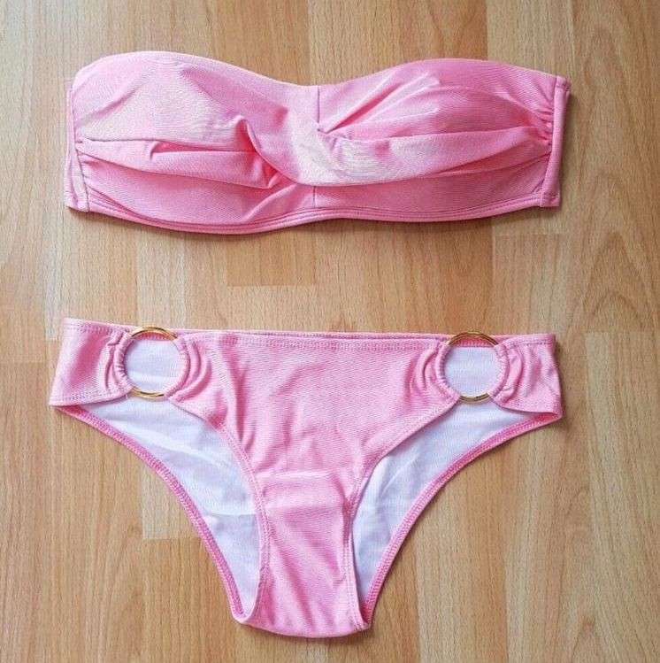 *NEU* Damen Bandeau Bikini, Gr. S, rosa, türkis in Queis