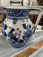 Kanne Krug Delft 19 cm hoch mit Vogel Motiv und Blumen sehr alt Hessen - Wiesbaden Vorschau