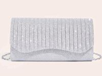 Damen Handtasche Clutch grau Glitzer von Shein wie NEU Niedersachsen - Pattensen Vorschau