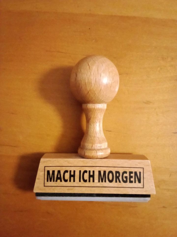 Stempel "MACH ICH MORGEN" unbenutzt in Leipzig